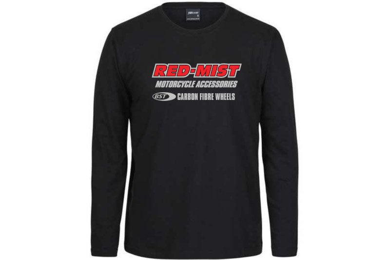RED-MIST / BST Logo Classic Long Sleeve T-Shirt Red/Grey Print