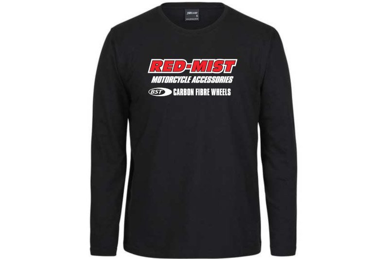 RED-MIST / BST Logo Classic Long Sleeve T-Shirt Red/White Print